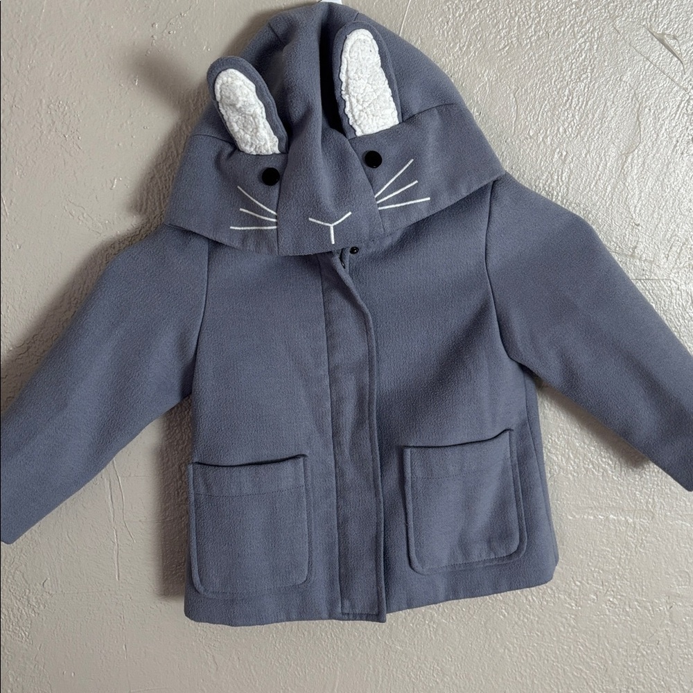 Cat & Jack Toddler‎ Girls 2T Gray Jacket Bunny Ears Tail Spring Easter